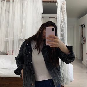 Everlane Washed Black Denim Jacket